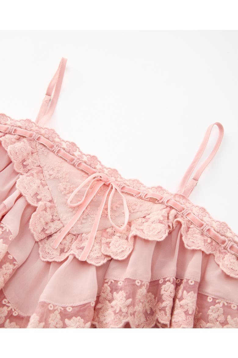 Zelina Frill Top, Alternate, color, Pink