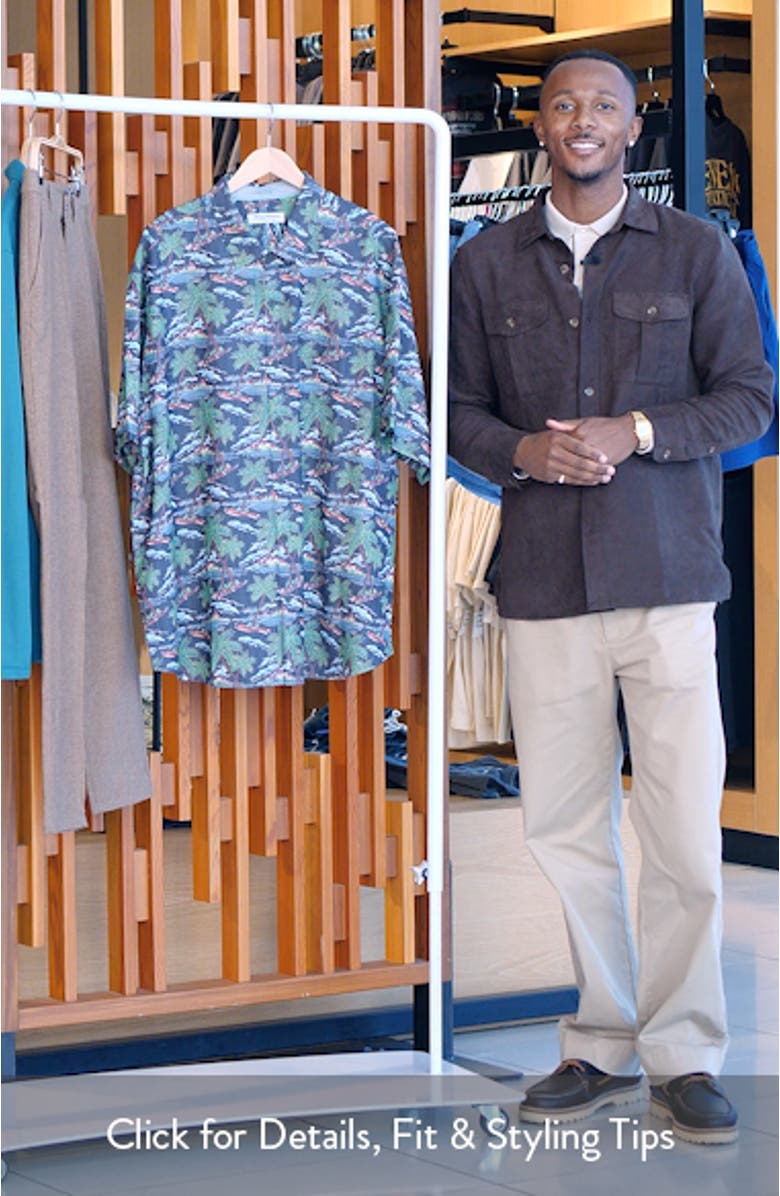 Coastal Ease Isle be There IslandZone<sup>®</sup> Short Sleeve Button-Up Shirt, sales video thumbnail