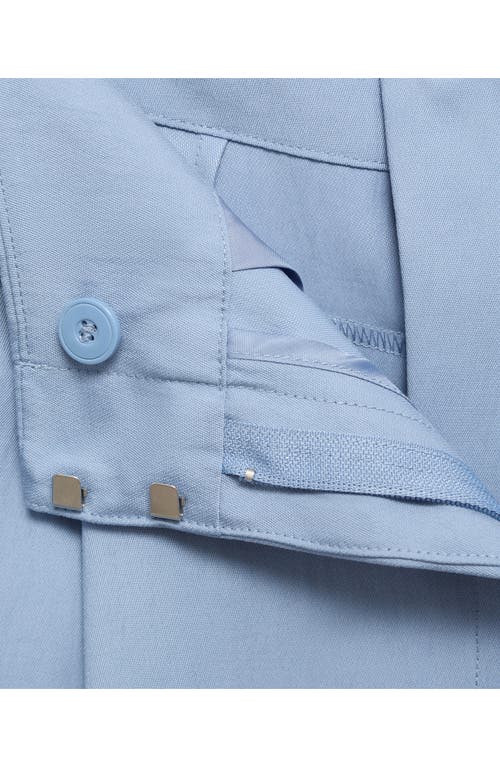 Mango Paperbag Waist Pants In Blue