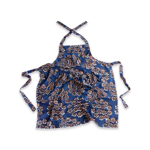 Indigo Block Print Apron