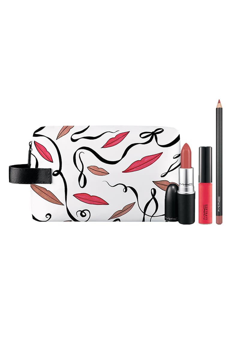 M·A·C 'Illustrated' Lip Bag (Nordstrom Exclusive), Main, color, PERFECT NUDE