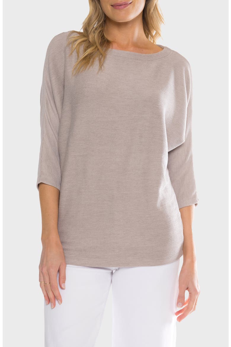 Daphne Three Quarter Sleeve Top, Main, color, TAUPE