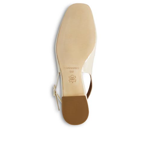 Shop Bernardo Footwear Alexia Slingback Pump In Eggshell