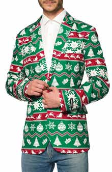 OppoSuits Christmas Green Nordic Tuxedo Jacket