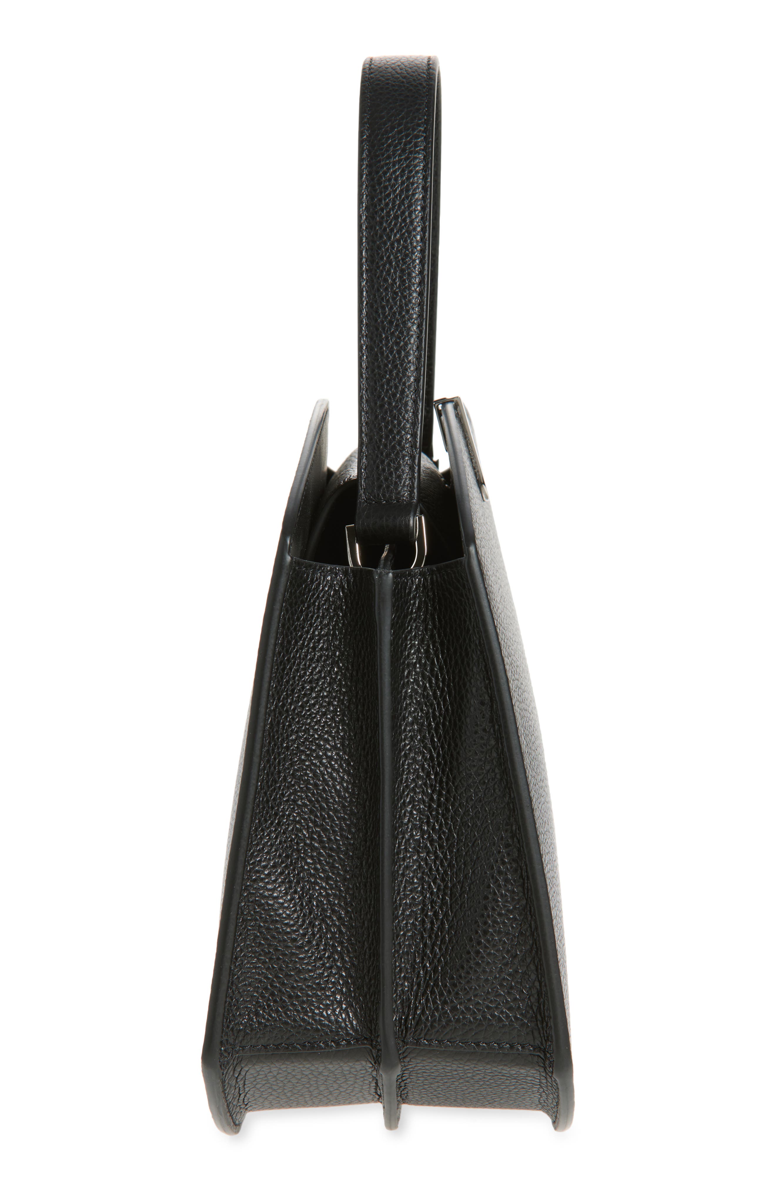 SAVETTE Florence 25 Leather Top Handle Bag, Alternate, color, Black