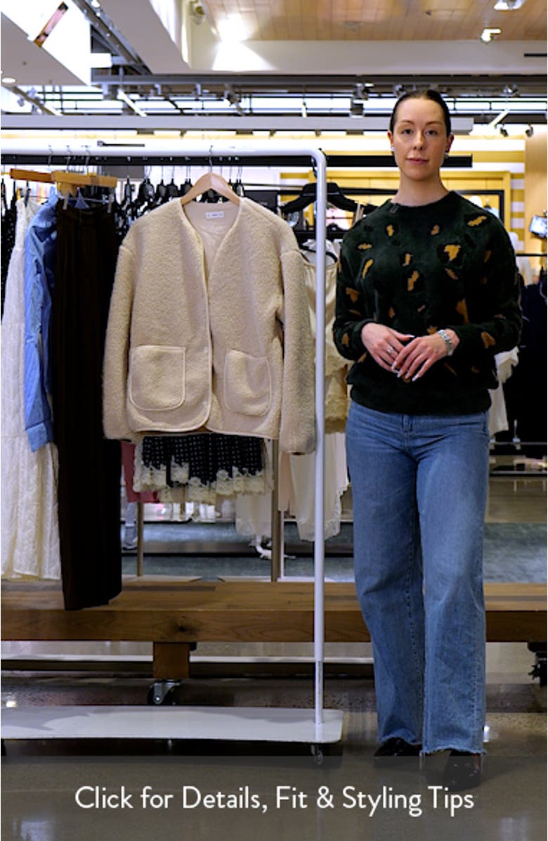 Textured Fleece Snap-Up Jacket, sales video thumbnail