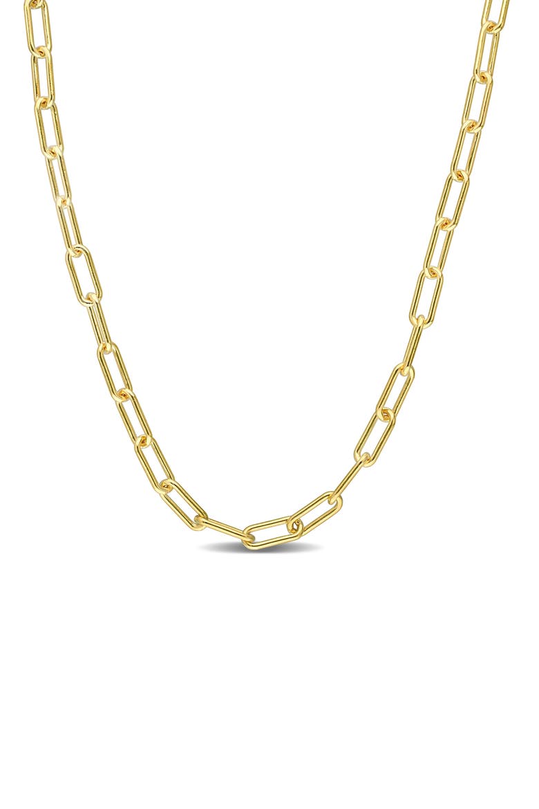 Paper Clip Chain Necklace, Main, color, GOLD