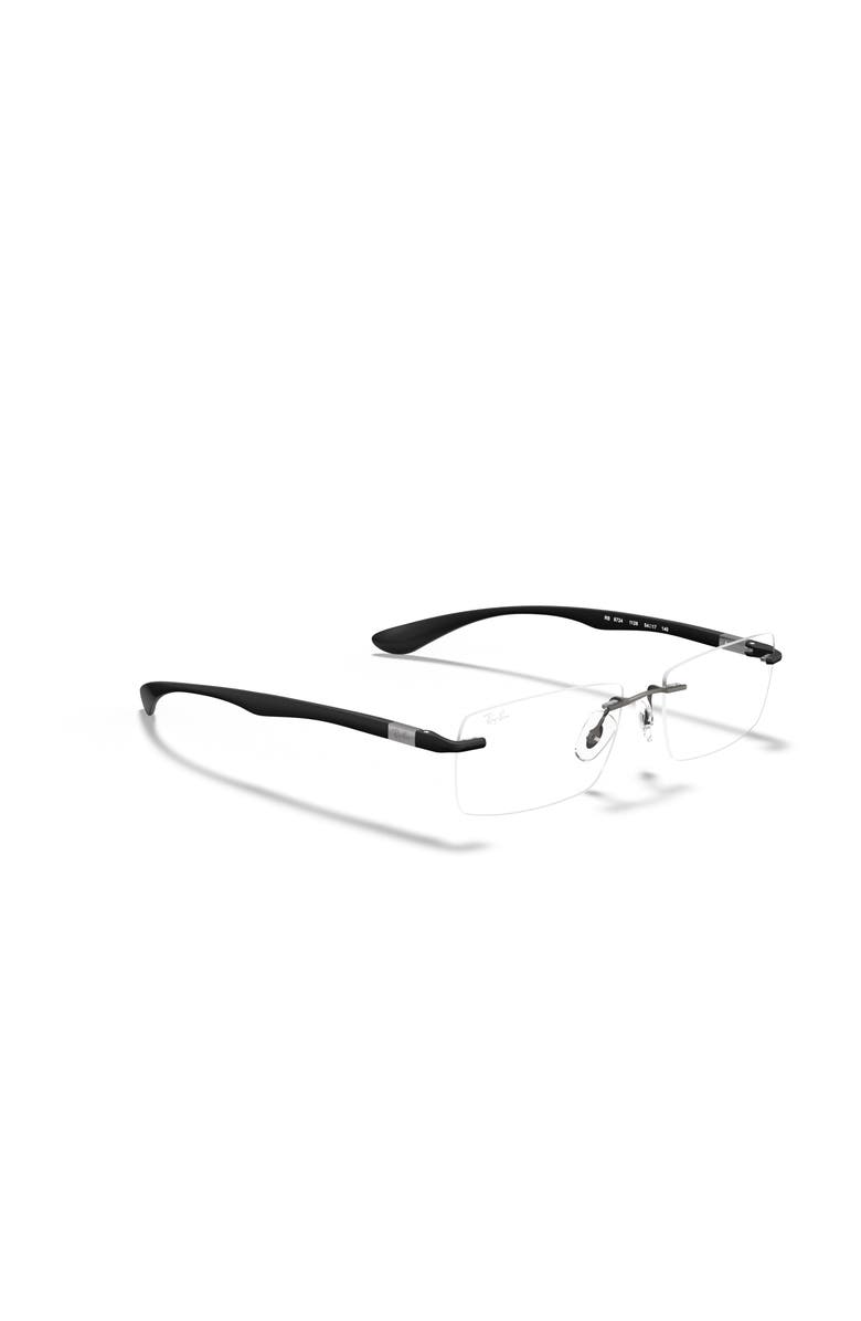 Ray-Ban 54mm Rectangle optical glasses, Alternate, color, Silver