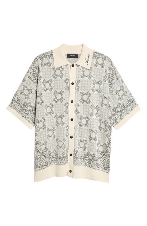 MA Quad Check Cotton Piqué Full Button Cardigan