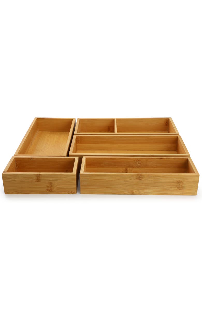 Megachef Wood Storage and Organization Trays, Alternate, color, Bamboo