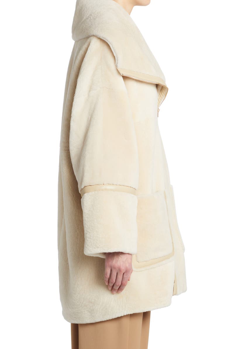 Agnona Genuine Shearling Coat, Alternate, color, 