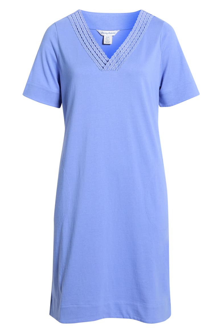 Island Scape Braided Trim Dress, Alternate, color, BLUE COVE