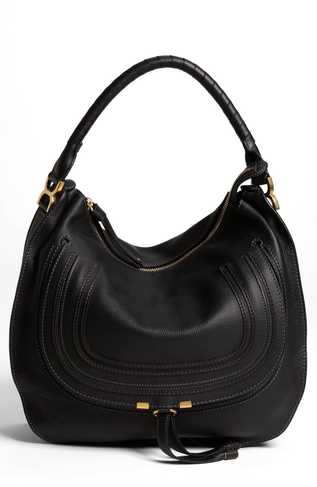 Chloé 'Marcie - Large' Leather Hobo, Main, color, 