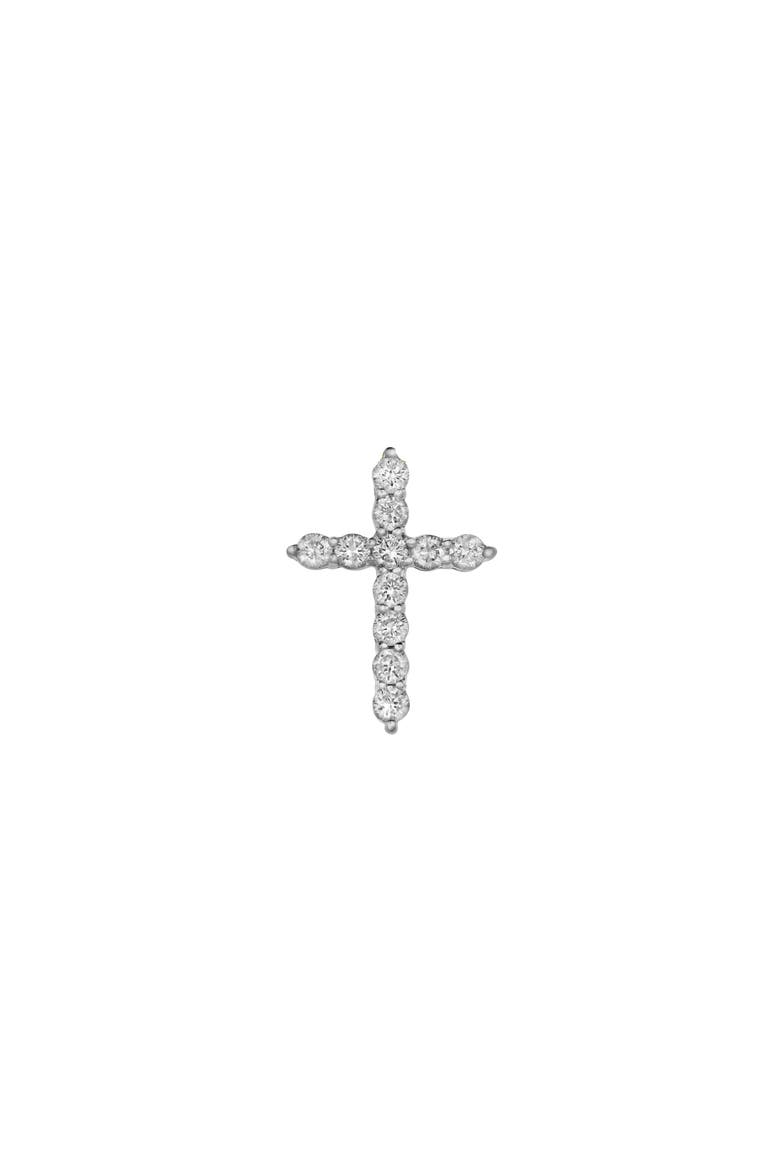 Divine 10K Gold Cross Diamond Pendant - 0.25 Ctw, Main, color, 10K Rose Gold
