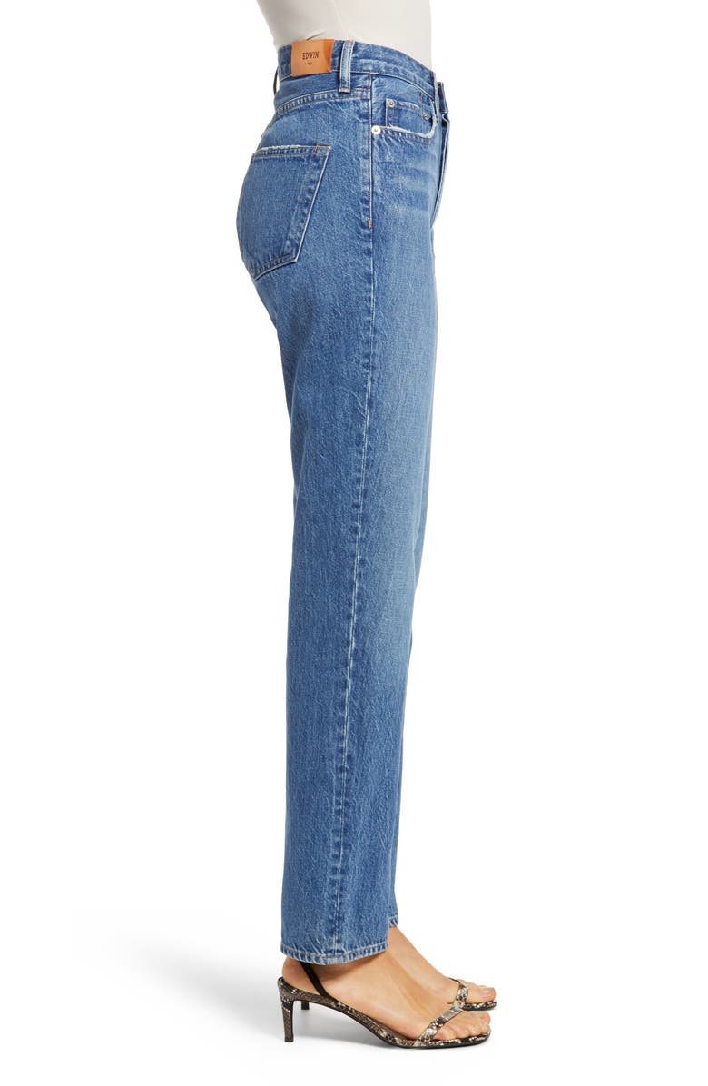 EDWIN Cai High Waist Straight Leg Jeans, Alternate, color, 
