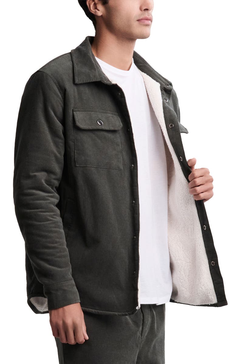 Barefoot Dreams<sup>®</sup> Malibu Collection<sup>®</sup> Corduroy Shirt Jacket, Alternate, color, Dark Moss