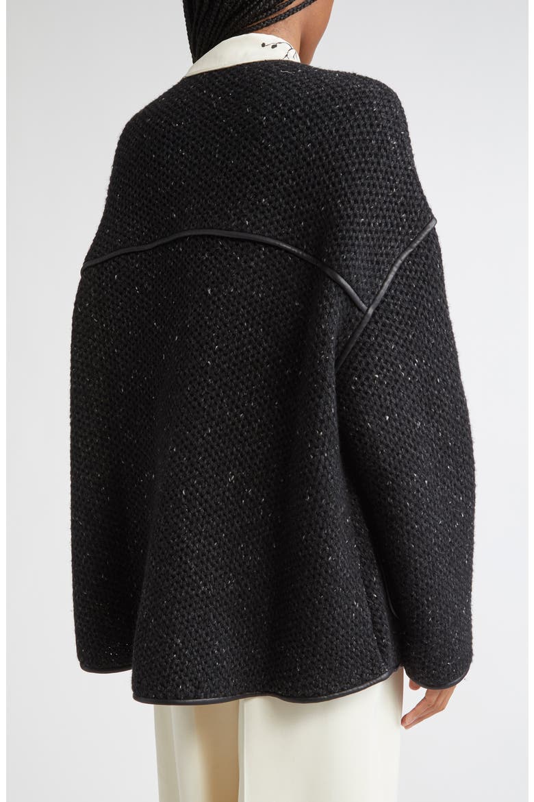 Medrano Oversize Merino Wool Blend Knit Jacket, Alternate, color, BLACK
