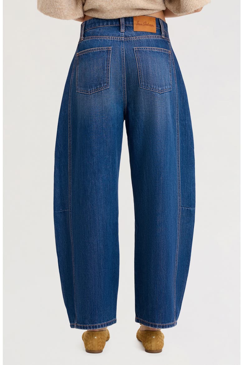 Barre High Waist Barrel Leg Jeans, Alternate, color, APPALOOSA WASH