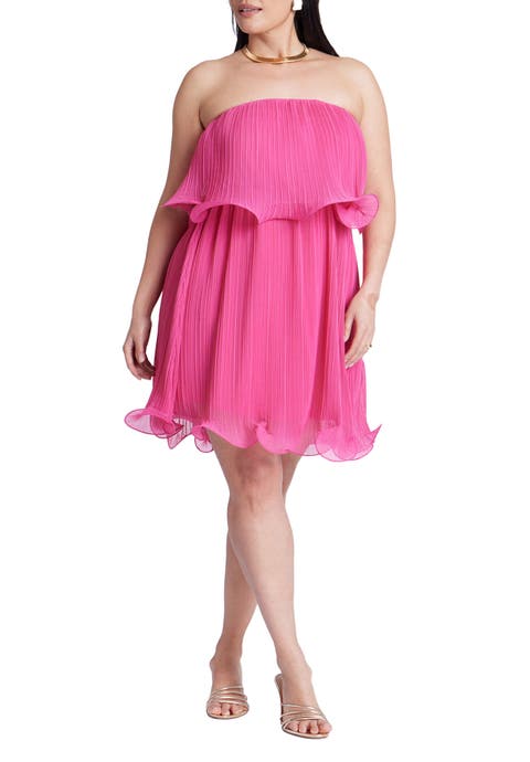 Ruffle Hem Mini Dress (Plus)