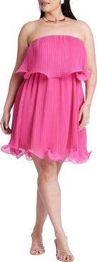 ELOQUII Ruffle Hem Mini Dress