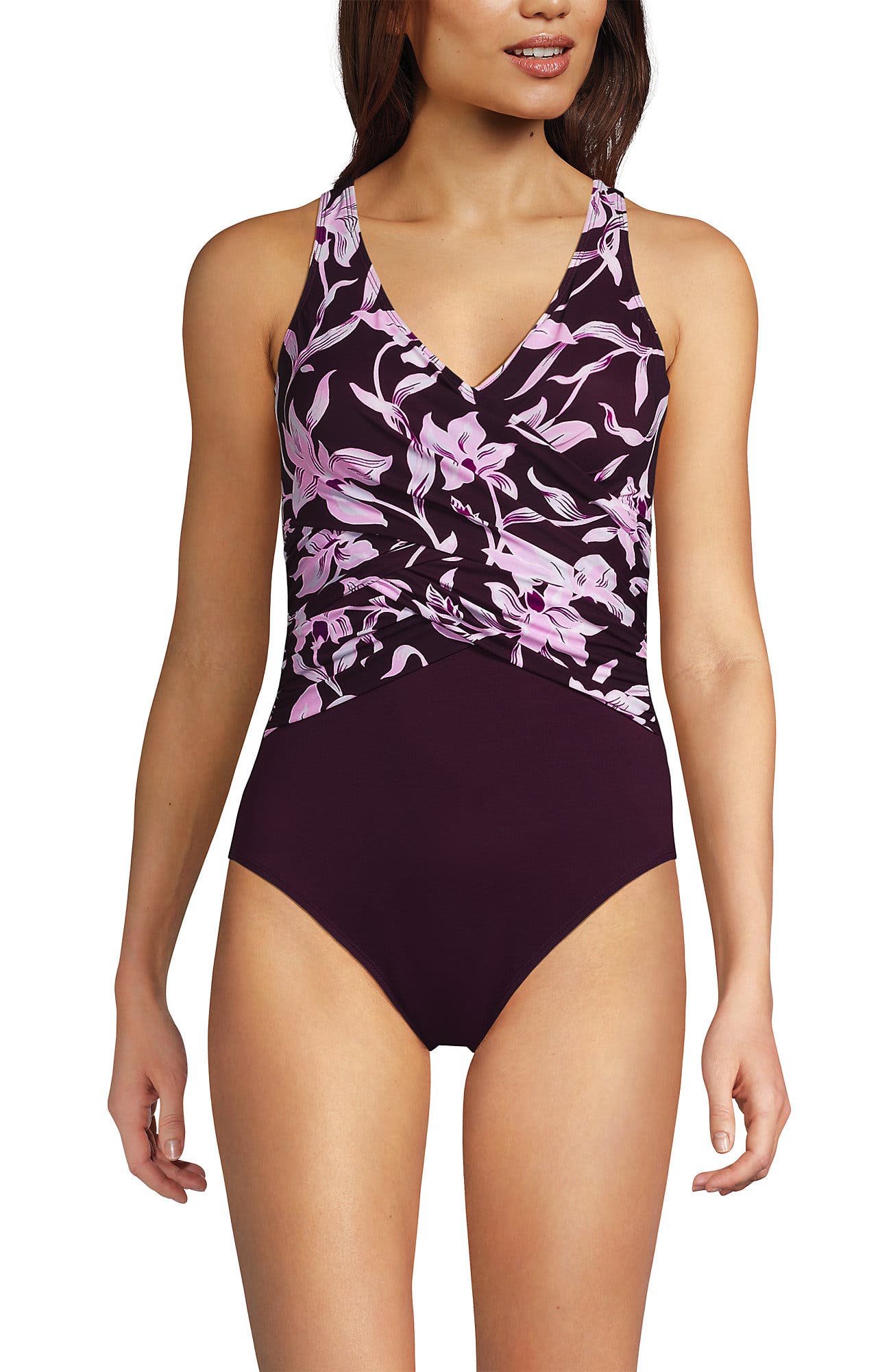 Tropic Floral/Dark Wine