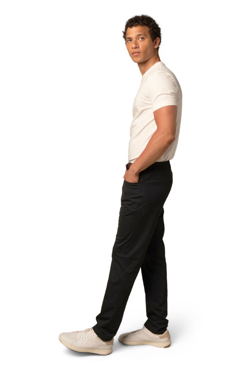 ASHWORTH GOLF 5 Pocket Stretch Warp Pant, Alternate, color, Black