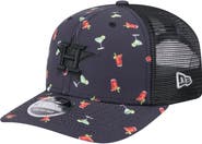 New Era Men's New Era Black Houston Astros Adventure Drinks Pattern 9SEVENTY Stretch-Snap Hat