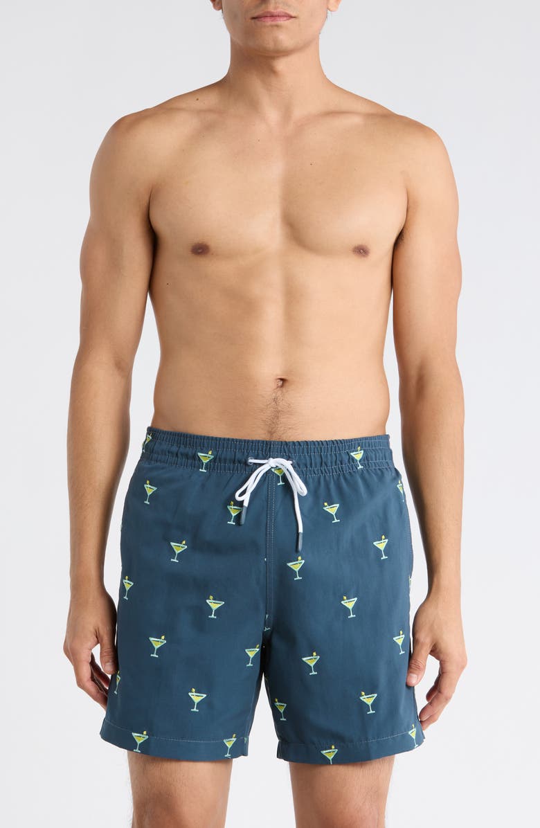 Trunks Surf & Swim Co. Sano 6.5-Inch Swim Shorts, Main, color, Lake