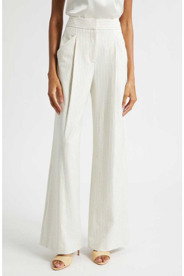 Rimini Wide Leg Pinstripe Pants, Main, color, DOVE MULTI