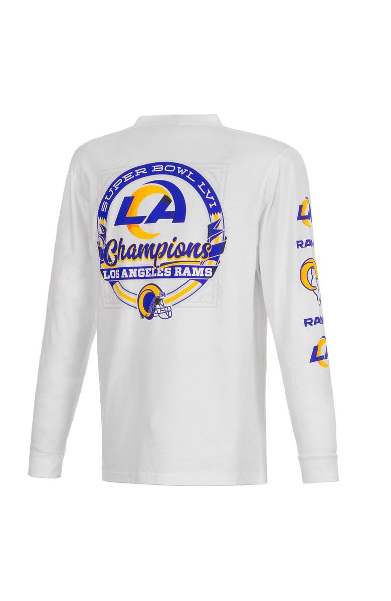 FANATICS Men's Fanatics Branded White Los Angeles Rams Super Bowl LVI Champions Screen Printed Long Sleeve T-Shirt, Alternate, color, 