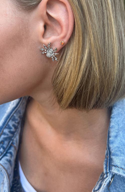 Baublebar Crystal Creeper Spider Earrings In Metallic