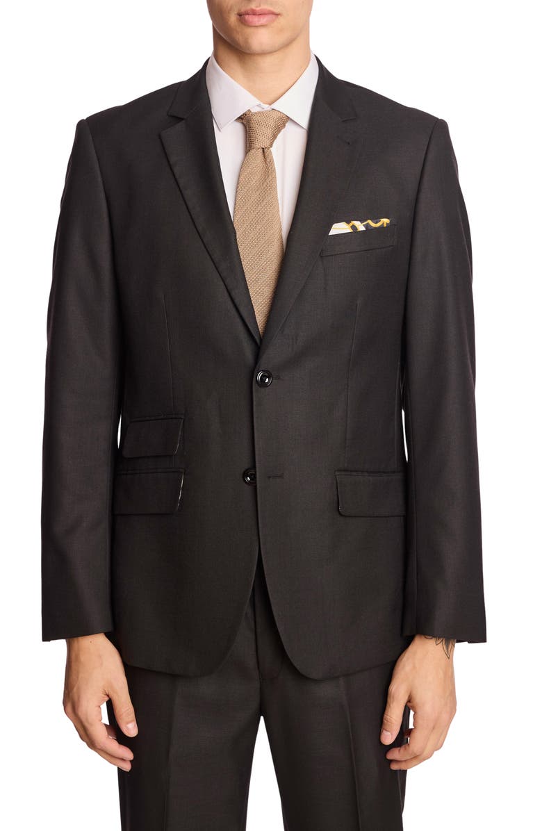 PAISLEY & GRAY Dover Modern Fit Sport Coat, Main, color, Soft Black Shark