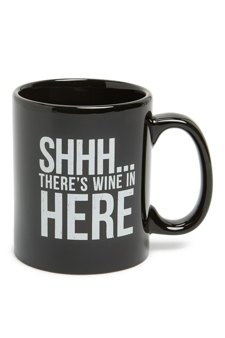 'Shhh' Mug, Main, color, BLACK
