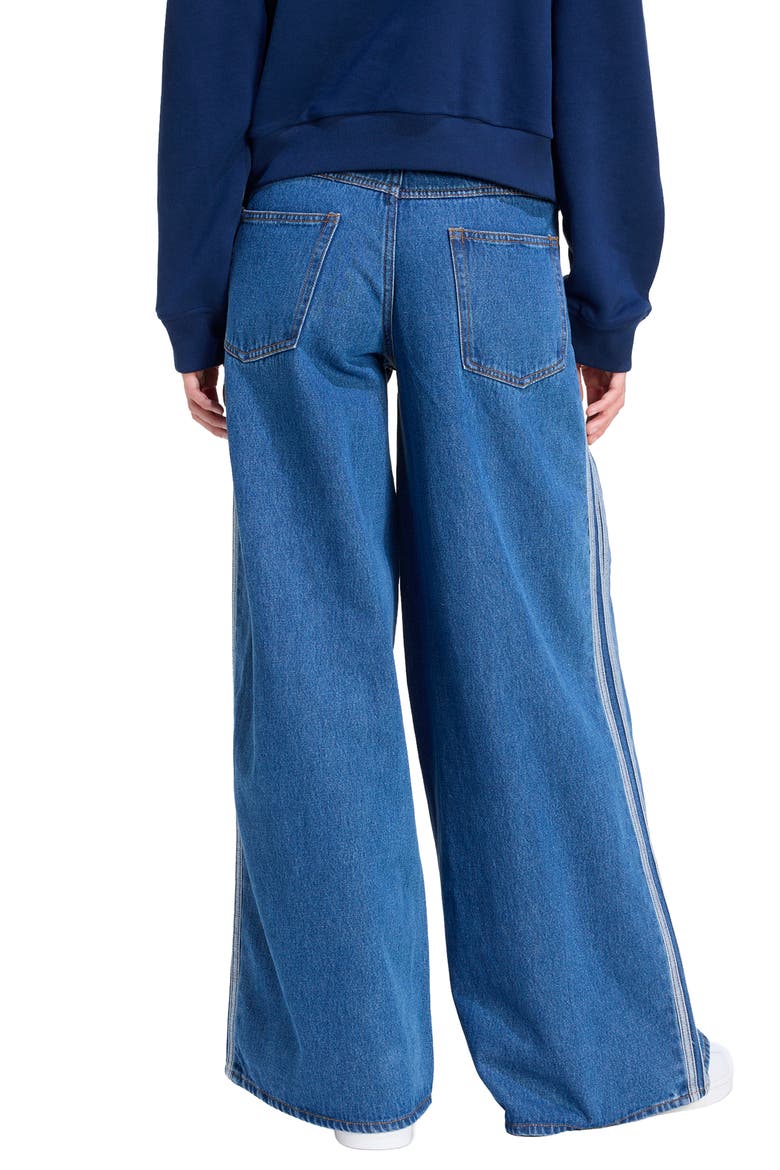 Firebird 3-Stripes Wide Leg Jeans, Alternate, color, MEDIUM VINTAGE DENIM