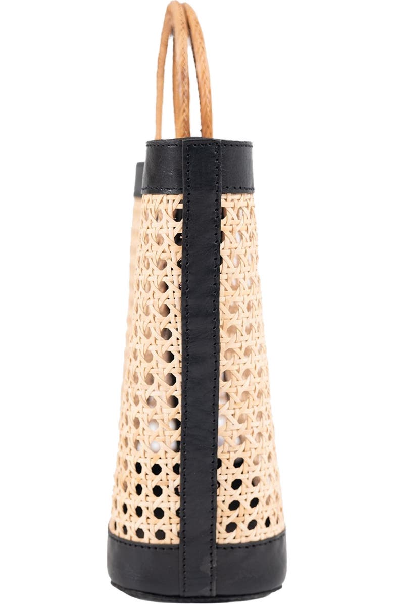 Jelavu Hilton Handwoven Cane Tote Bag, Alternate, color, Black