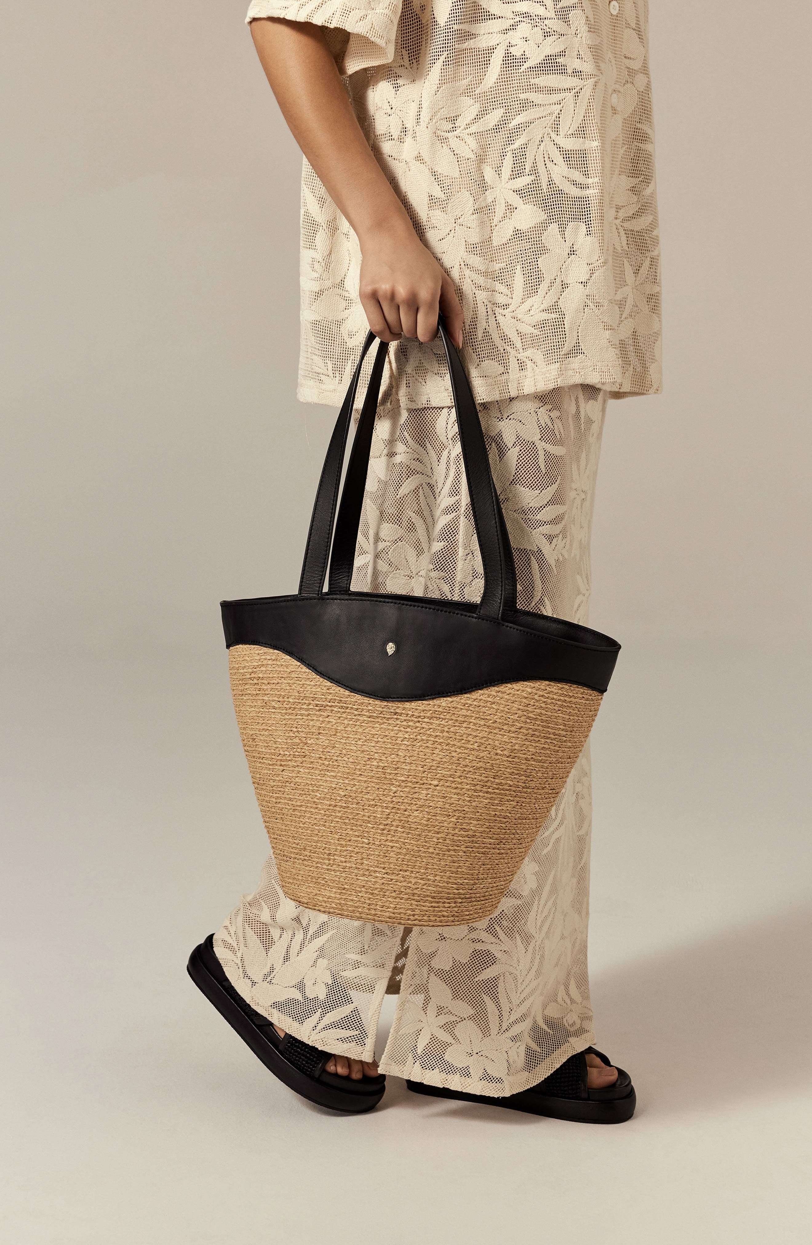 Helen Kaminski Nadee Braided Raffia Tote, Alternate, color, 