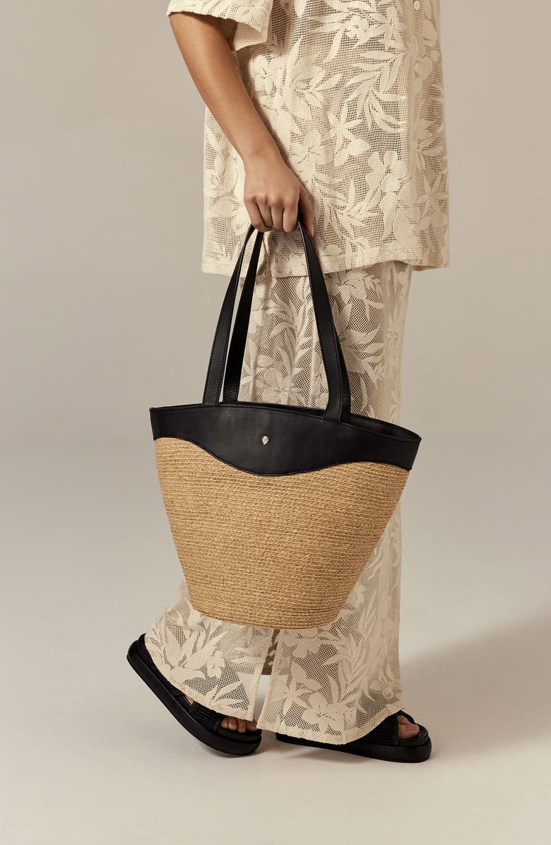 Helen Kaminski Nadee Braided Raffia Tote, Alternate, color,