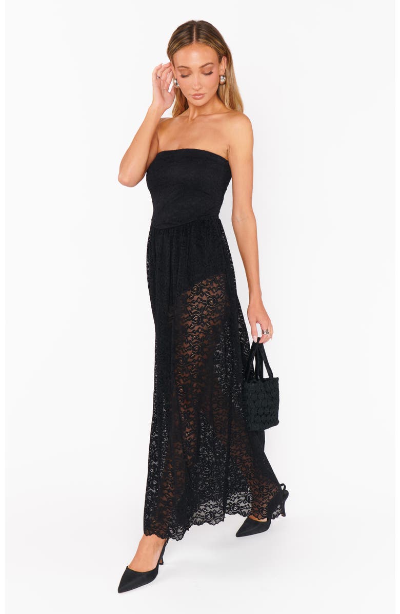Show Me Your Mumu Diana Drop Waist Dress, Alternate, color, Black Lovely Lace