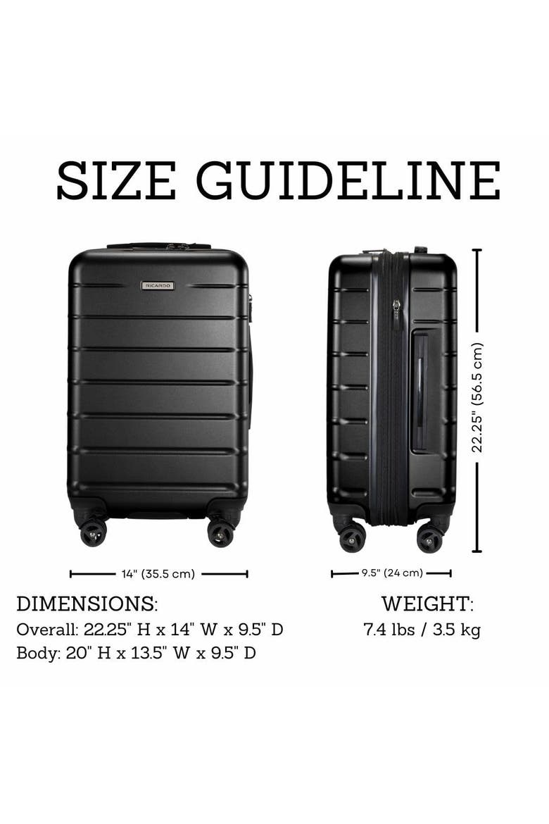Cambria Hardside Luggage 20-inch Carry-On, Alternate, color, Black Pearl