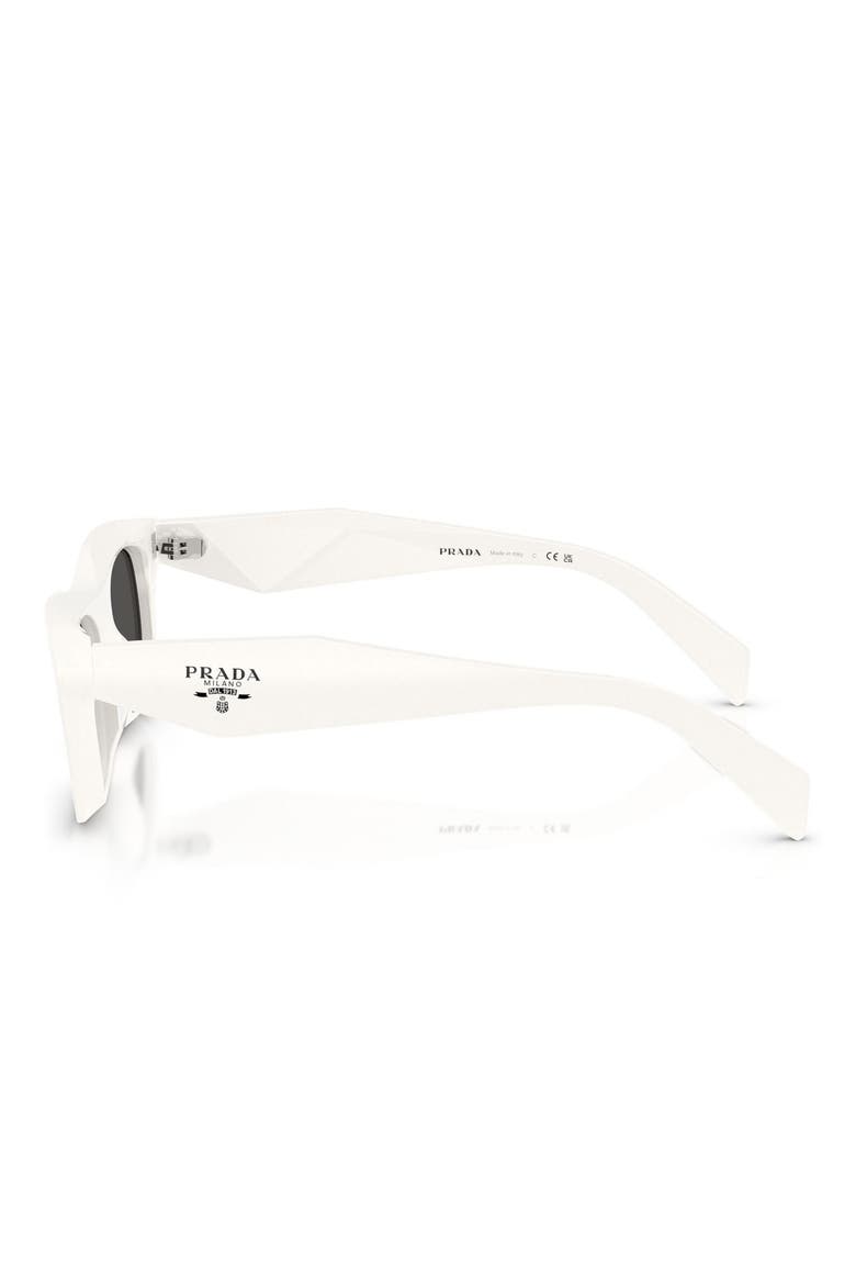 53mm Pillow Sunglasses, Alternate, color, TALC / DARK GREY