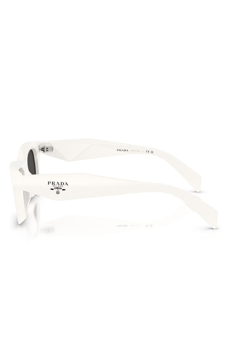 Prada 53mm Pillow Sunglasses, Alternate, color, Talc / Dark Grey
