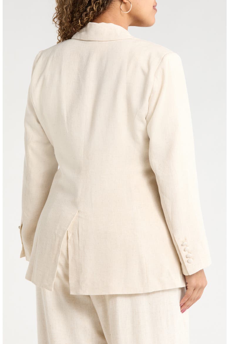 Candida Fitted Notch Lapel Blazer, Alternate, color, NATURAL