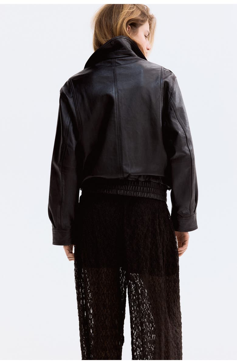 H&M Lace-look Trousers, Alternate, color, Dark Brown