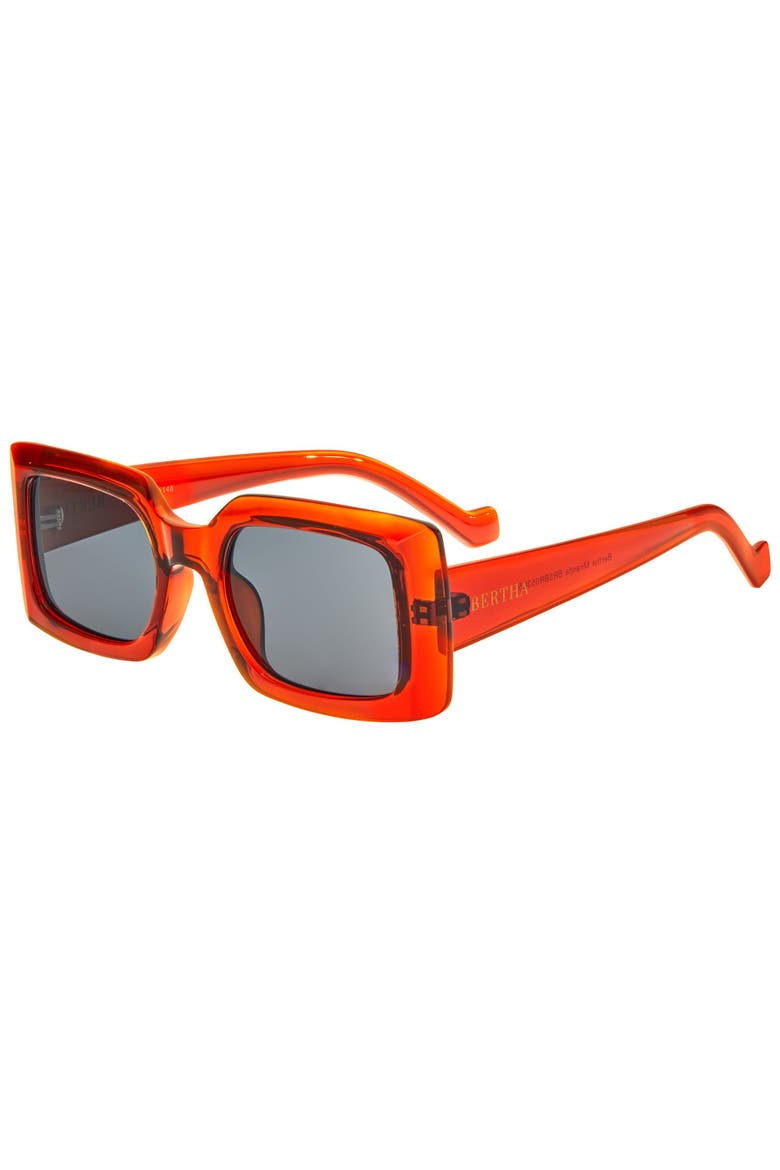 Miranda Polarized Sunglasses, Main, color, Orange/Black