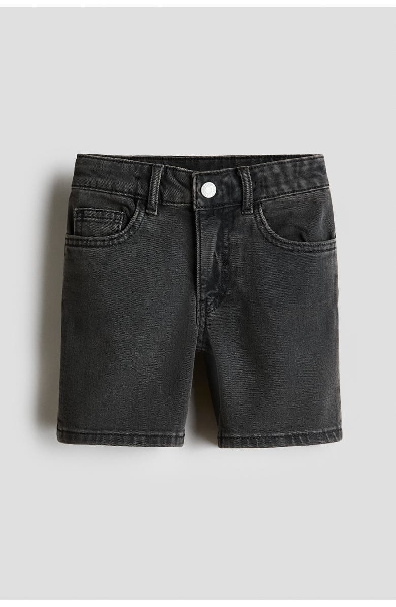 H&M Denim shorts, Main, color, Washed Black