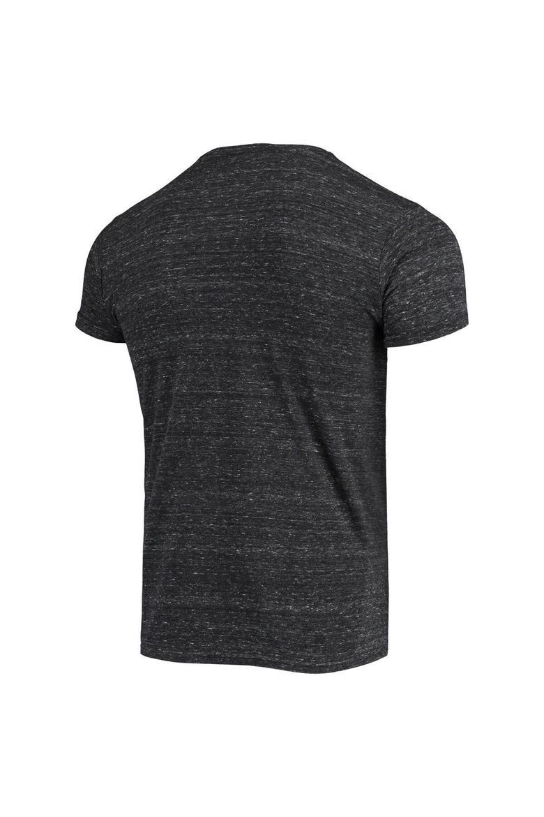 Men's Original Retro Brand Black Oklahoma State Cowboys Batter Slub Vintage Tri-Blend T-Shirt, Alternate, color, Heather Black