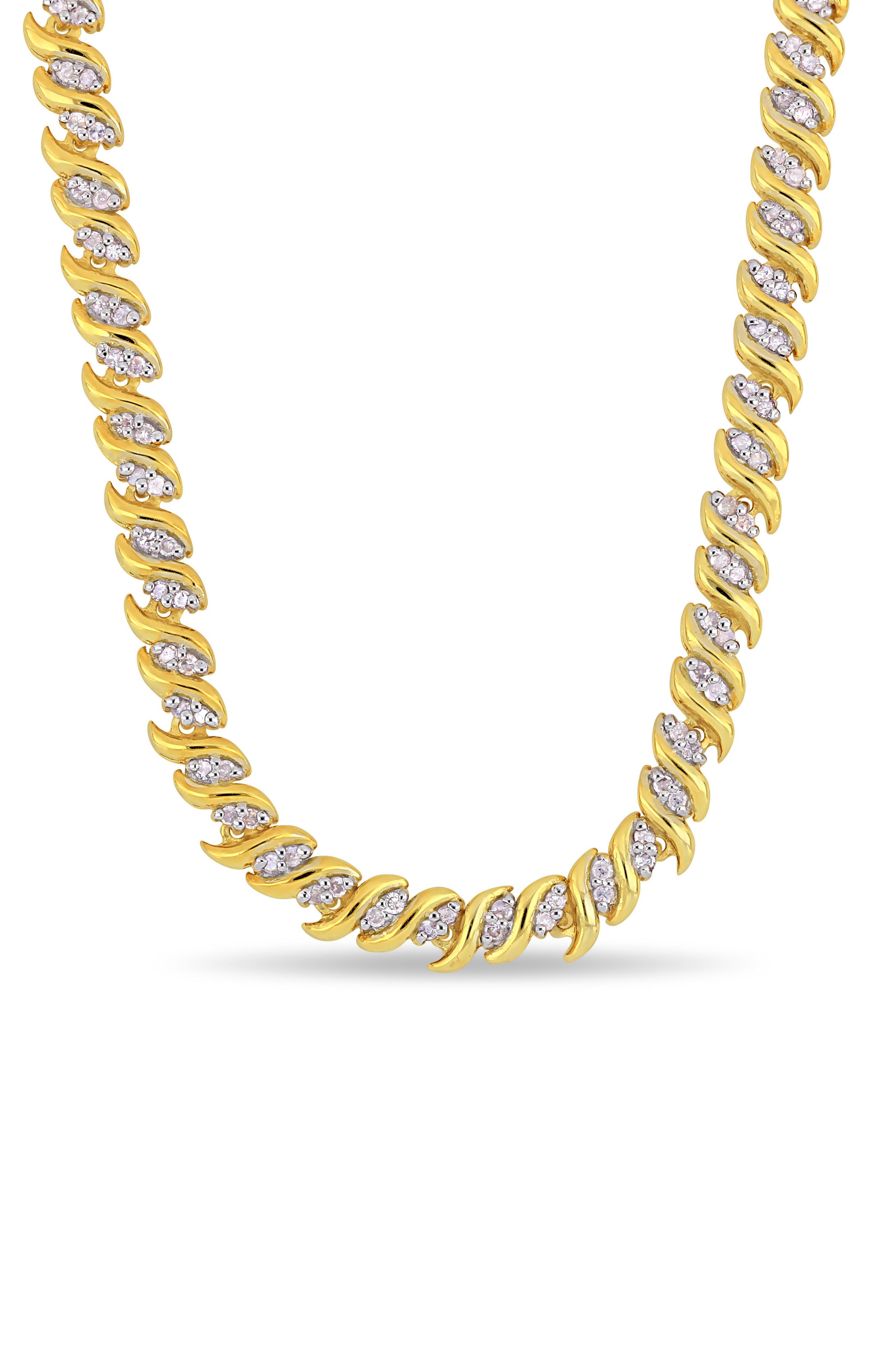 DELMAR Twisted Diamond Tennis Necklace - 1ct.