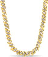 DELMAR Twisted Diamond Tennis Necklace - 1ct.