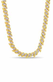 DELMAR Twisted Diamond Tennis Necklace - 1ct.