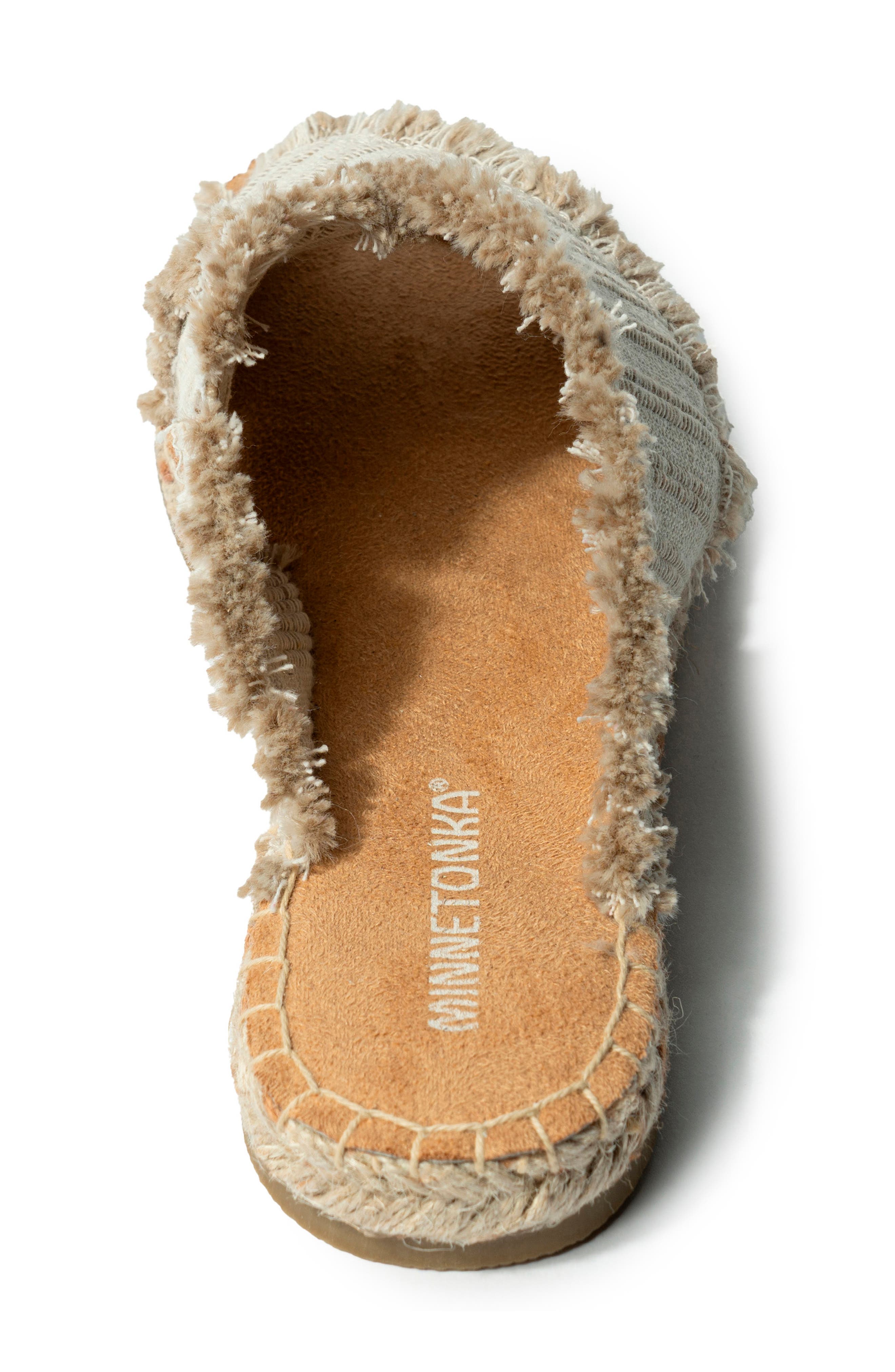 Minnetonka Pepper Sandal, Alternate, color, Taupe Stripe